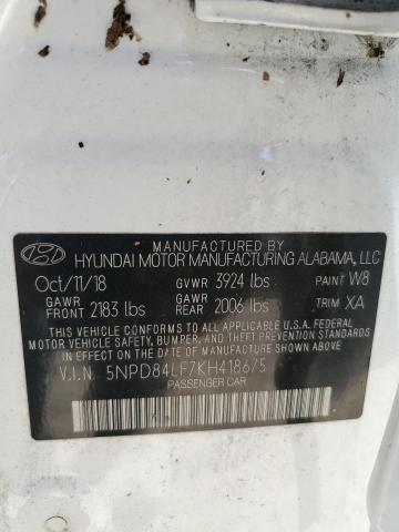 Photo 12 VIN: 5NPD84LF7KH418675 - HYUNDAI ELANTRA SE 