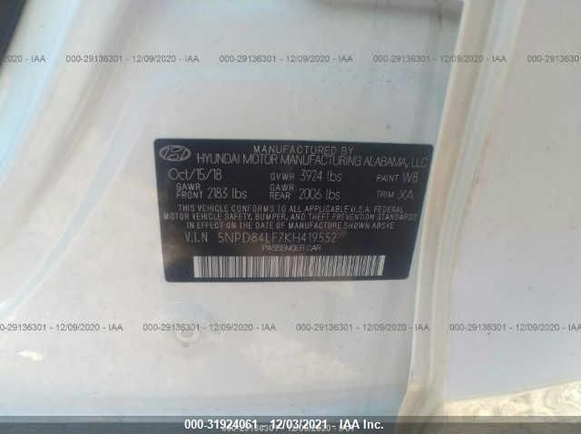 Photo 8 VIN: 5NPD84LF7KH419552 - HYUNDAI ELANTRA 