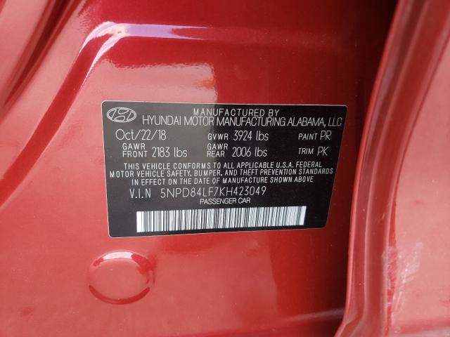 Photo 9 VIN: 5NPD84LF7KH423049 - HYUNDAI ELANTRA SE 