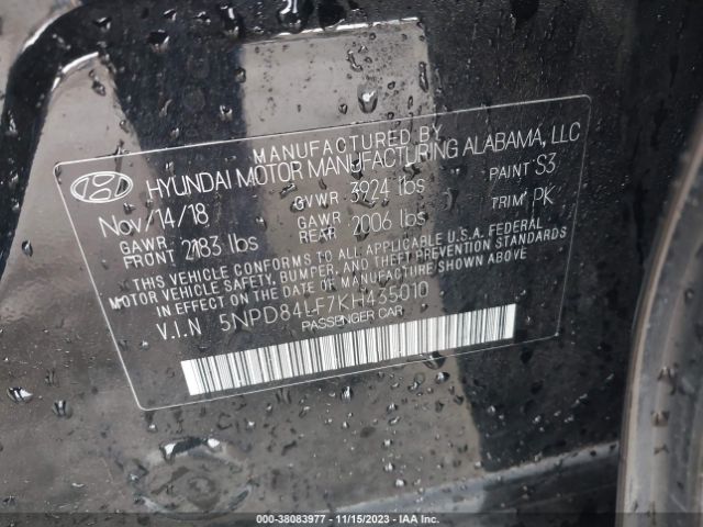 Photo 8 VIN: 5NPD84LF7KH435010 - HYUNDAI ELANTRA 