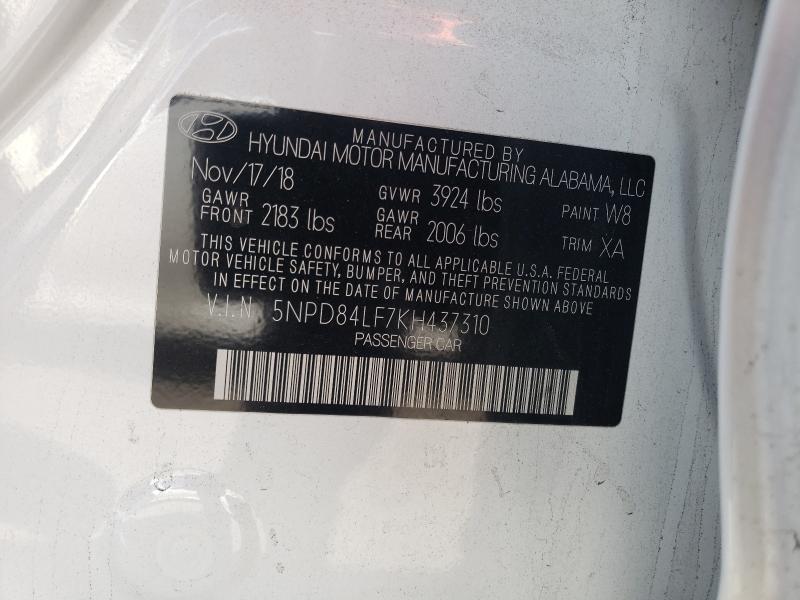 Photo 9 VIN: 5NPD84LF7KH437310 - HYUNDAI ELANTRA SE 