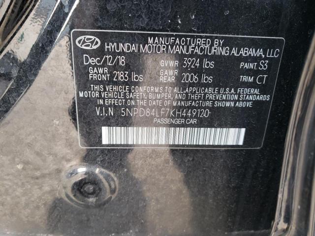 Photo 9 VIN: 5NPD84LF7KH449120 - HYUNDAI ELANTRA SE 