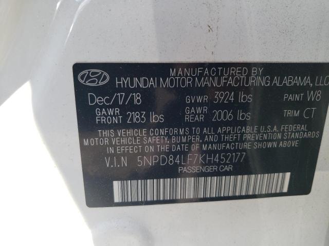 Photo 9 VIN: 5NPD84LF7KH452177 - HYUNDAI ELANTRA SE 