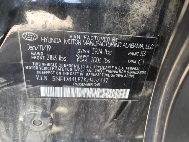 Photo 9 VIN: 5NPD84LF7KH457332 - HYUNDAI ELANTRA SE 