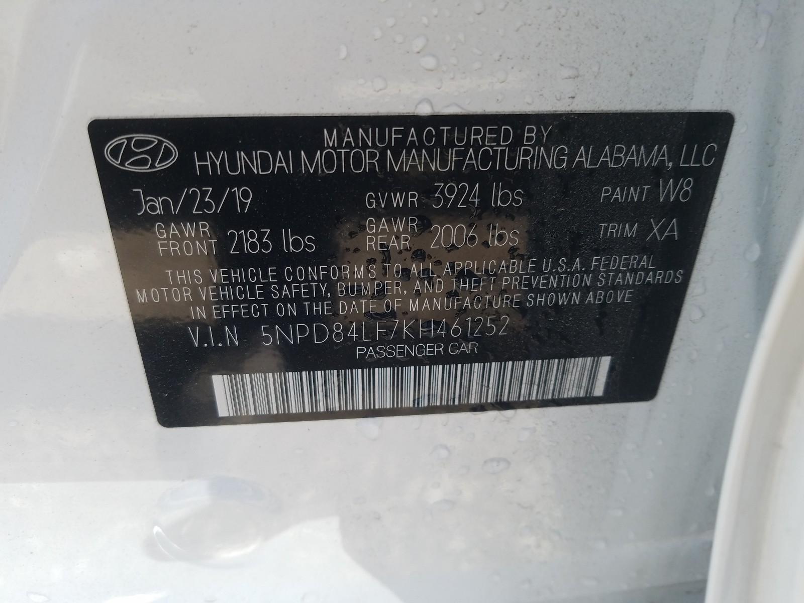 Photo 9 VIN: 5NPD84LF7KH461252 - HYUNDAI ELANTRA SE 