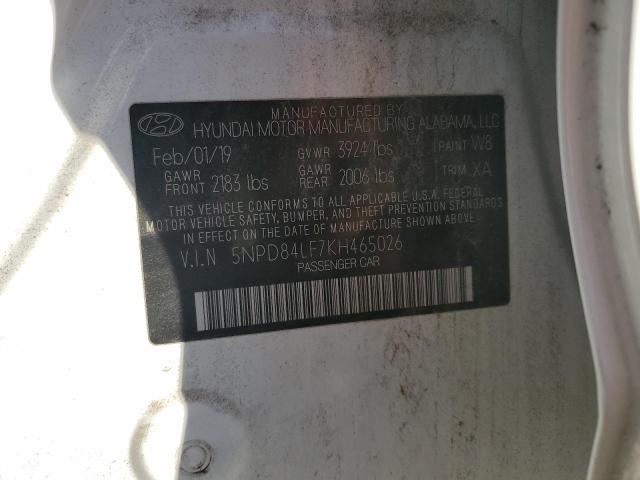 Photo 11 VIN: 5NPD84LF7KH465026 - HYUNDAI ELANTRA SE 