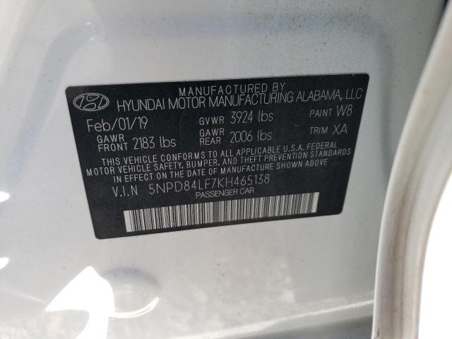 Photo 11 VIN: 5NPD84LF7KH465138 - HYUNDAI ELANTRA SE 