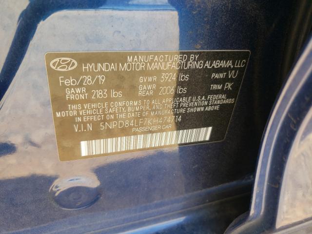 Photo 9 VIN: 5NPD84LF7KH474714 - HYUNDAI ELANTRA SE 