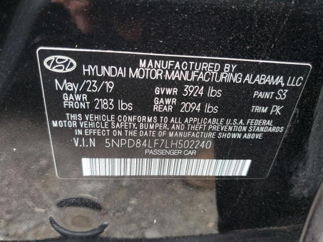 Photo 9 VIN: 5NPD84LF7LH502240 - HYUNDAI ELANTRA SE 