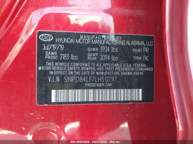 Photo 8 VIN: 5NPD84LF7LH512797 - HYUNDAI ELANTRA 