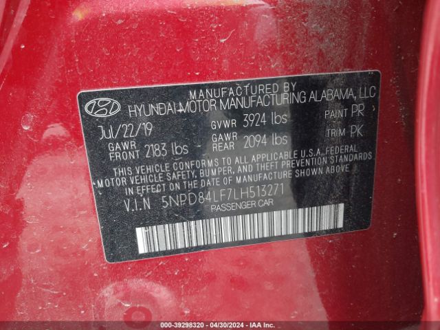 Photo 8 VIN: 5NPD84LF7LH513271 - HYUNDAI ELANTRA 