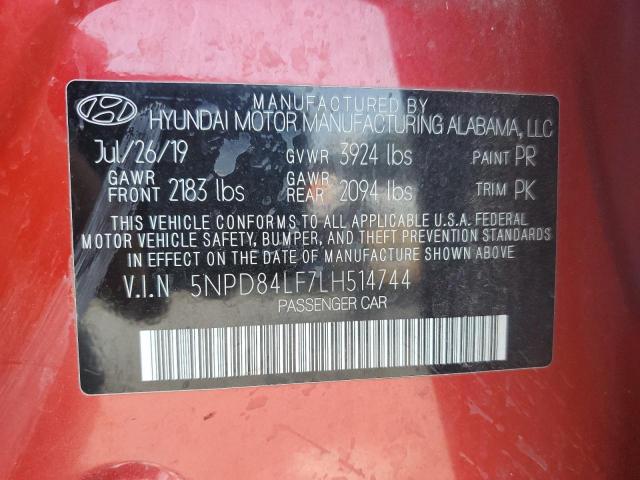 Photo 12 VIN: 5NPD84LF7LH514744 - HYUNDAI ELANTRA SE 