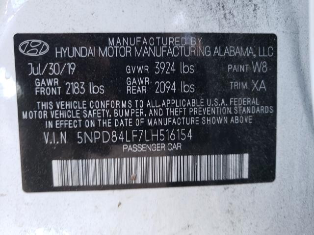 Photo 9 VIN: 5NPD84LF7LH516154 - HYUNDAI ELANTRA SE 