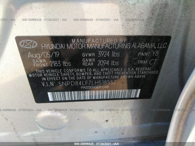 Photo 8 VIN: 5NPD84LF7LH518552 - HYUNDAI ELANTRA 