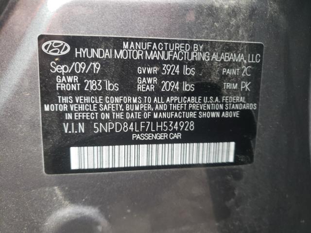 Photo 9 VIN: 5NPD84LF7LH534928 - HYUNDAI ELANTRA SE 