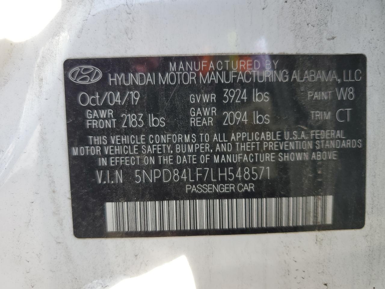 Photo 11 VIN: 5NPD84LF7LH548571 - HYUNDAI ELANTRA 