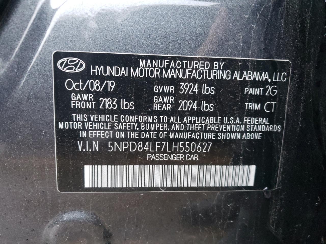 Photo 11 VIN: 5NPD84LF7LH550627 - HYUNDAI ELANTRA 