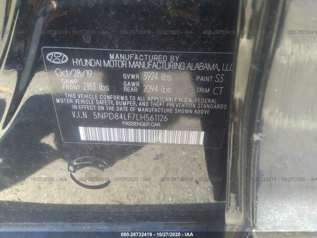 Photo 8 VIN: 5NPD84LF7LH561126 - HYUNDAI ELANTRA 