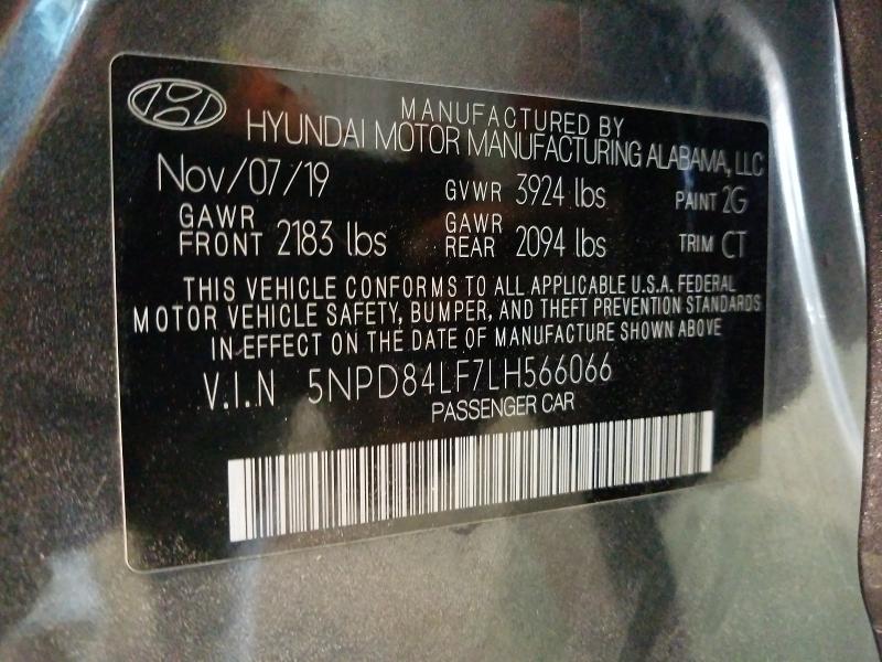 Photo 9 VIN: 5NPD84LF7LH566066 - HYUNDAI ELANTRA SE 