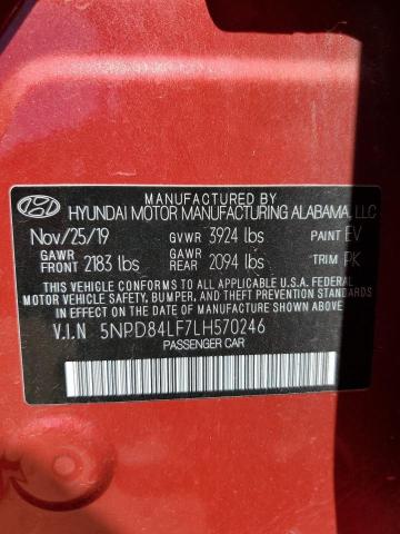 Photo 11 VIN: 5NPD84LF7LH570246 - HYUNDAI ELANTRA 