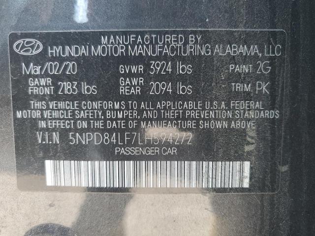 Photo 9 VIN: 5NPD84LF7LH594272 - HYUNDAI ELANTRA SE 