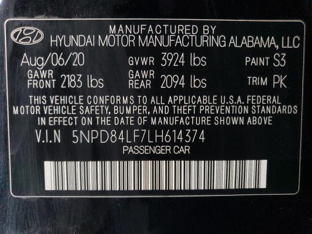 Photo 12 VIN: 5NPD84LF7LH614374 - HYUNDAI ELANTRA SE 