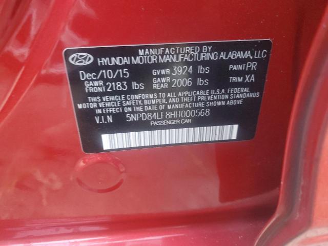 Photo 11 VIN: 5NPD84LF8HH000568 - HYUNDAI ELANTRA SE 