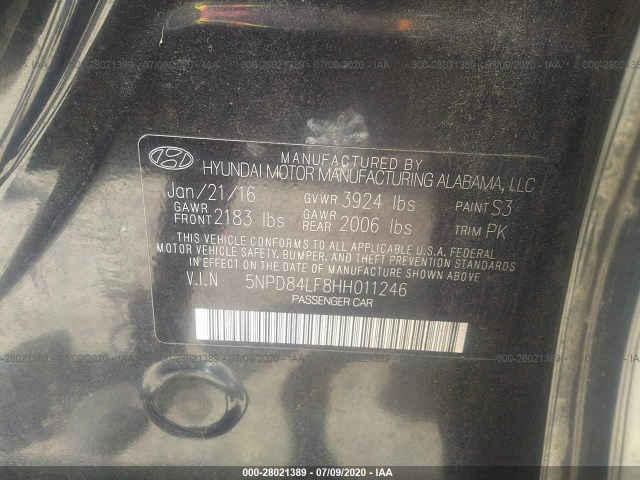 Photo 8 VIN: 5NPD84LF8HH011246 - HYUNDAI ELANTRA 