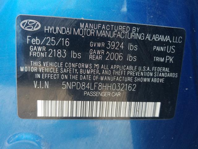 Photo 9 VIN: 5NPD84LF8HH032162 - HYUNDAI ELANTRA SE 