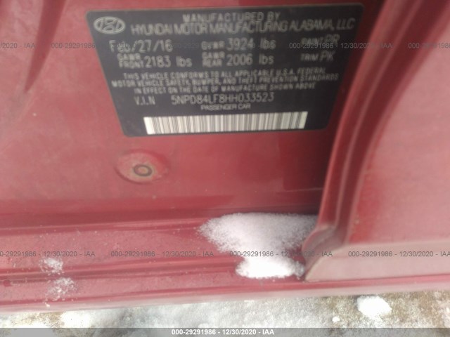 Photo 8 VIN: 5NPD84LF8HH033523 - HYUNDAI ELANTRA 