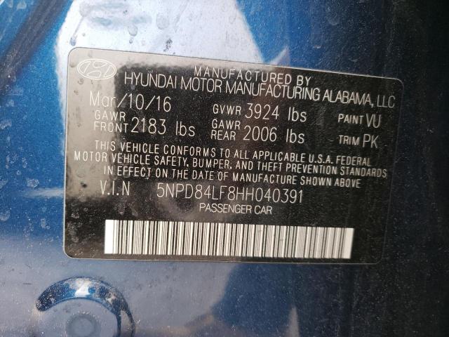 Photo 9 VIN: 5NPD84LF8HH040391 - HYUNDAI ELANTRA SE 