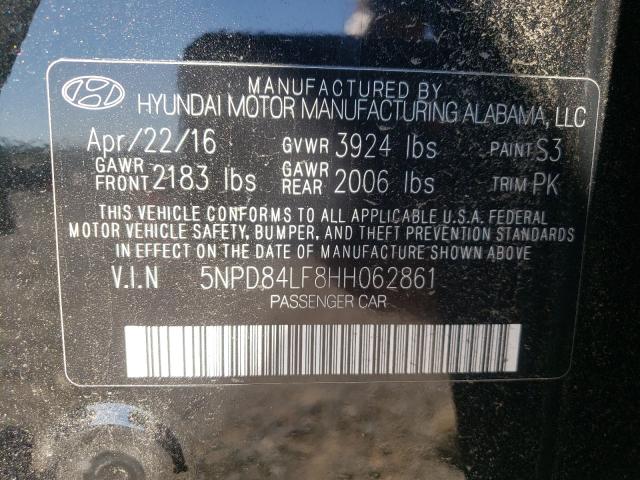 Photo 9 VIN: 5NPD84LF8HH062861 - HYUNDAI ELANTRA SE 