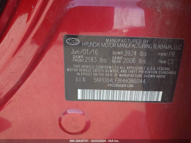 Photo 8 VIN: 5NPD84LF8HH086044 - HYUNDAI ELANTRA 