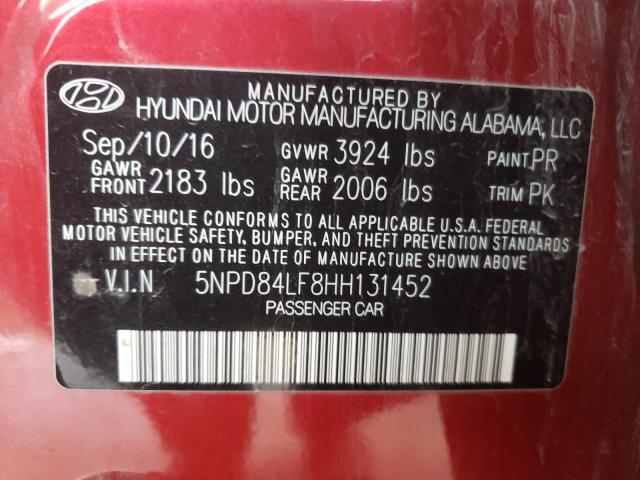 Photo 9 VIN: 5NPD84LF8HH131452 - HYUNDAI ELANTRA SE 