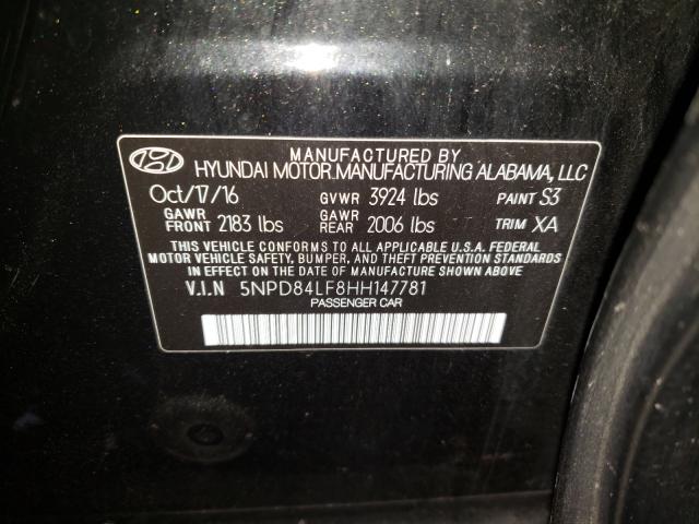 Photo 9 VIN: 5NPD84LF8HH147781 - HYUNDAI ELANTRA SE 