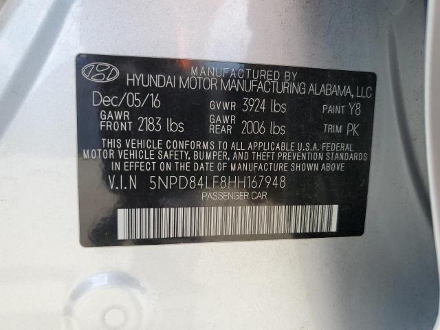 Photo 12 VIN: 5NPD84LF8HH167948 - HYUNDAI ELANTRA SE 