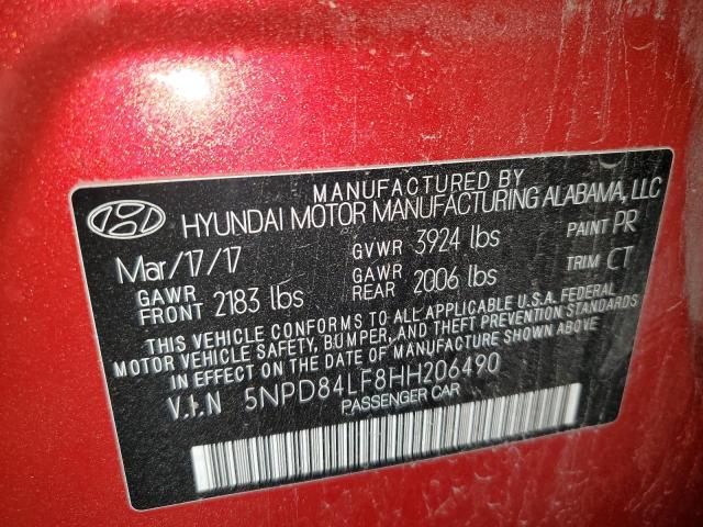 Photo 9 VIN: 5NPD84LF8HH206490 - HYUNDAI ELANTRA SE 