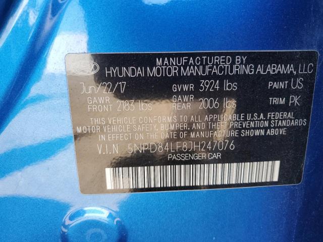 Photo 11 VIN: 5NPD84LF8JH247076 - HYUNDAI ELANTRA SE 