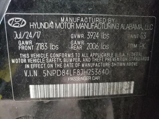 Photo 9 VIN: 5NPD84LF8JH253640 - HYUNDAI ELANTRA SE 