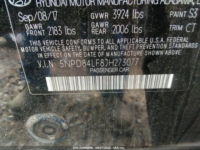 Photo 8 VIN: 5NPD84LF8JH273077 - HYUNDAI ELANTRA 