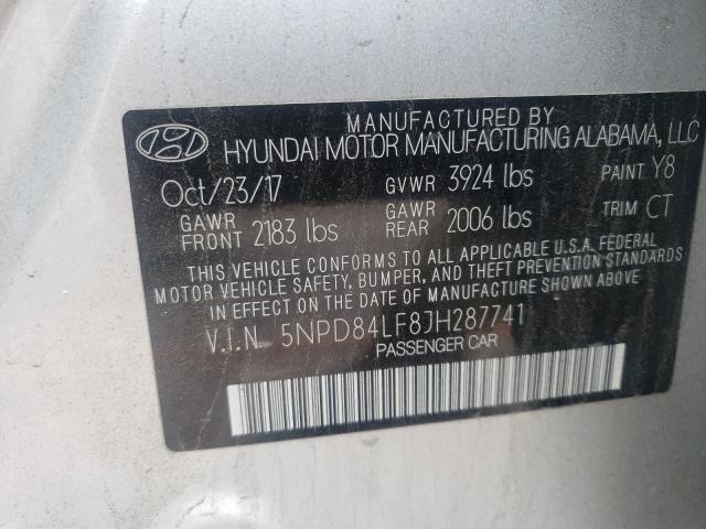 Photo 9 VIN: 5NPD84LF8JH287741 - HYUNDAI ELANTRA SE 