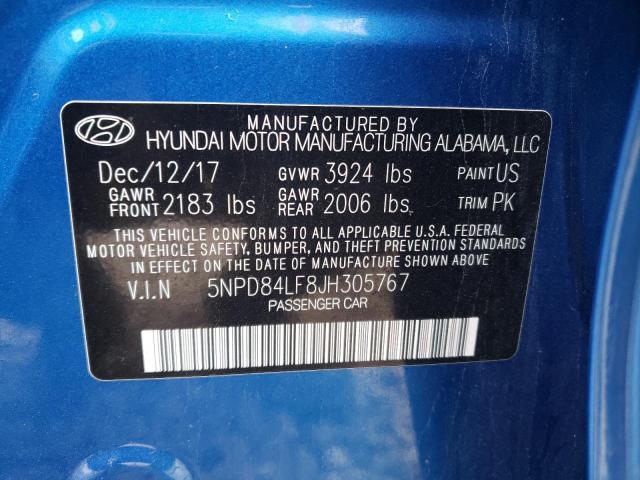 Photo 11 VIN: 5NPD84LF8JH305767 - HYUNDAI ELANTRA SE 