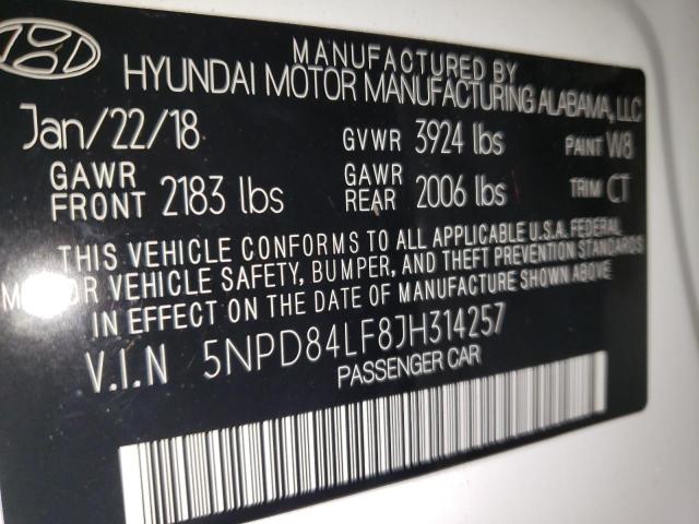 Photo 11 VIN: 5NPD84LF8JH314257 - HYUNDAI ELANTRA SE 