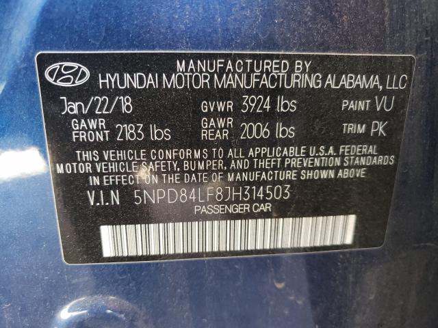 Photo 9 VIN: 5NPD84LF8JH314503 - HYUNDAI ELANTRA SE 