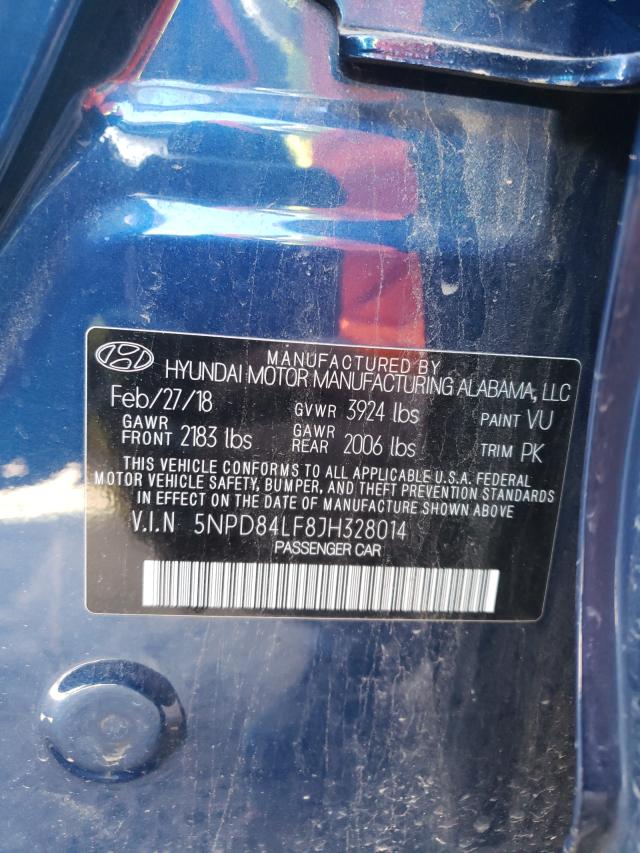 Photo 9 VIN: 5NPD84LF8JH328014 - HYUNDAI ELANTRA SE 