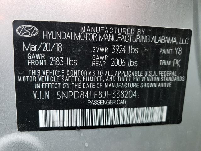 Photo 9 VIN: 5NPD84LF8JH338204 - HYUNDAI ELANTRA SE 