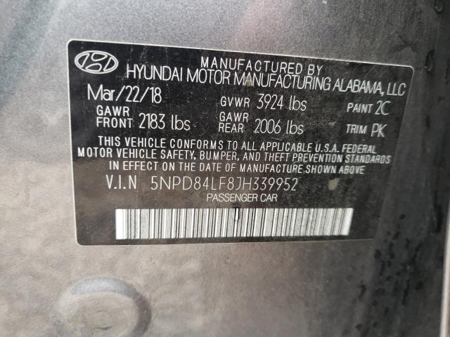 Photo 9 VIN: 5NPD84LF8JH339952 - HYUNDAI ELANTRA SE 