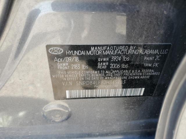 Photo 11 VIN: 5NPD84LF8JH345783 - HYUNDAI ELANTRA SE 