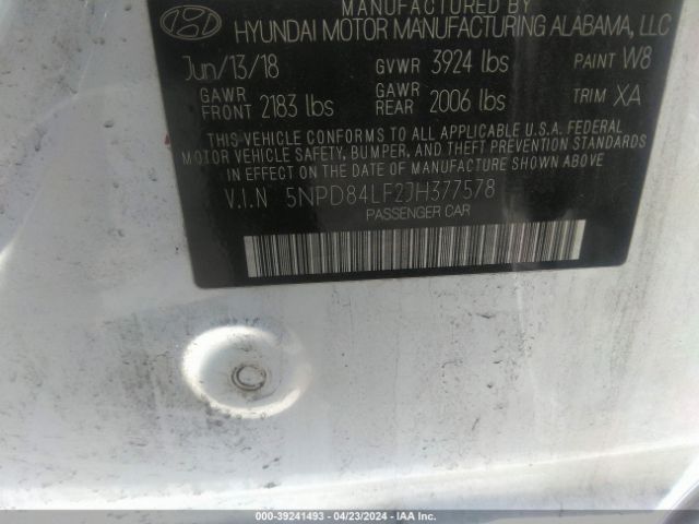 Photo 8 VIN: 5NPD84LF8JH353334 - HYUNDAI ELANTRA 