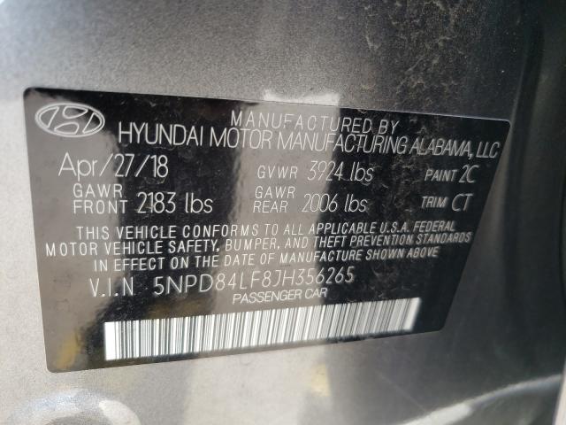 Photo 9 VIN: 5NPD84LF8JH356265 - HYUNDAI ELANTRA 